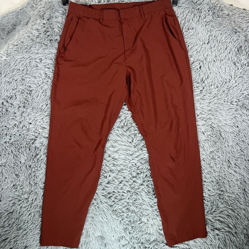 Fabletics Pants Mens 35x29 Red The Only Pant Classic Fit Performance Stretch